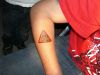 Airbrush triangle tattoo 
